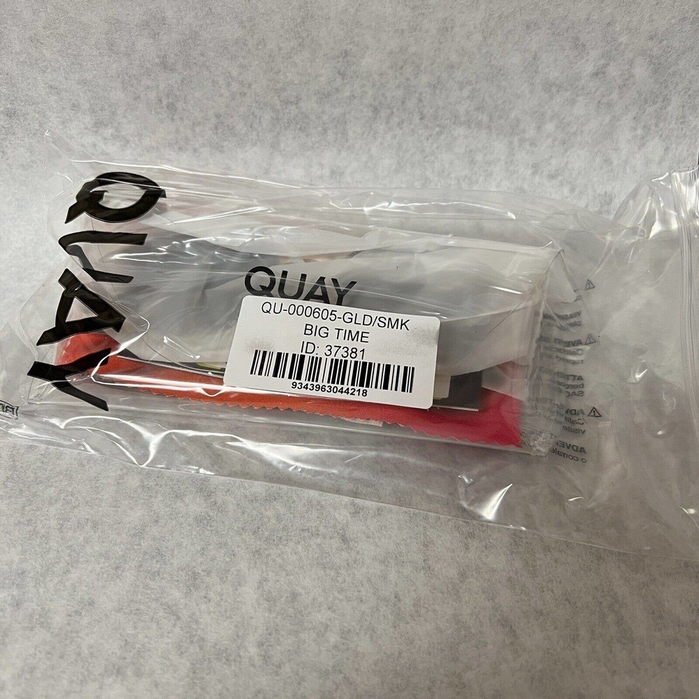 Quay x Love Island Big Time Round Sunglasses Gold Smoke Polarized Lightweight - Picture 3 of 8